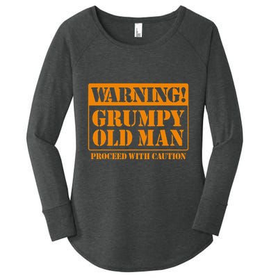 Grumpy Old Man For Grandfathers Dads Fathers Day Women's Perfect Tri Tunic Long Sleeve Shirt