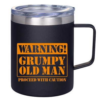 Grumpy Old Man For Grandfathers Dads Fathers Day 12oz Stainless Steel Coffee Mug