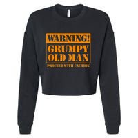 Grumpy Old Man For Grandfathers Dads Fathers Day Cropped Pullover Crew