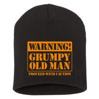 Grumpy Old Man For Grandfathers Dads Fathers Day Short Acrylic Beanie