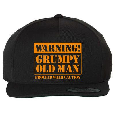 Grumpy Old Man For Grandfathers Dads Fathers Day Wool Snapback Cap