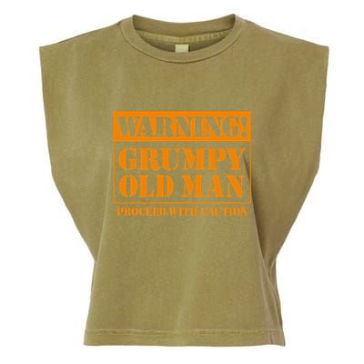 Grumpy Old Man For Grandfathers Dads Fathers Day Garment-Dyed Women's Muscle Tee
