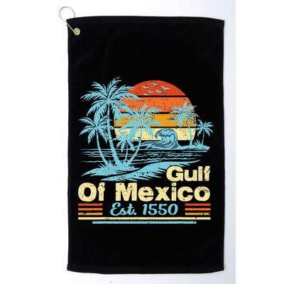Gulf Of Mexico Forever Retro Vintage Beach Gulf Est 1550 .Png Golf Towel