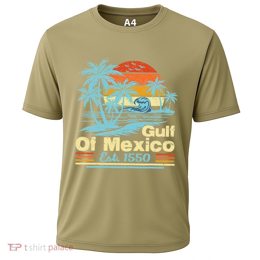Gulf Of Mexico Forever Retro Vintage Beach Gulf Est 1550 .Png Performance Shirt