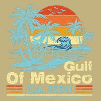 Gulf Of Mexico Forever Retro Vintage Beach Gulf Est 1550 .Png Hoodie
