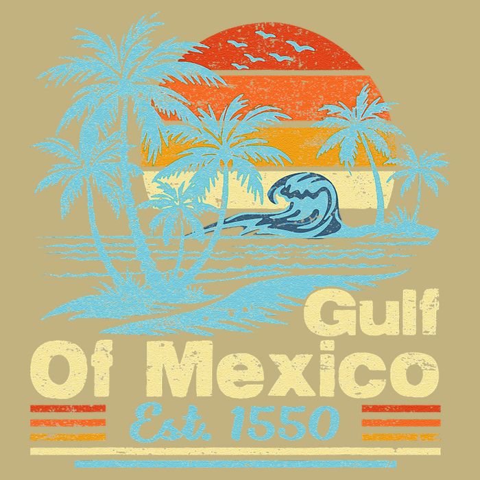 Gulf Of Mexico Forever Retro Vintage Beach Gulf Est 1550 .Png Hoodie