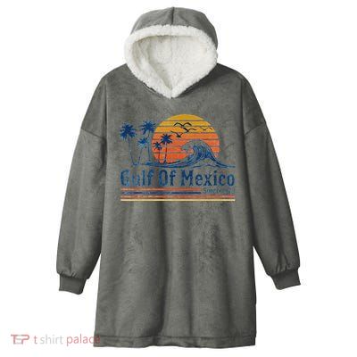 Gulf Of Mexico Since 1672 Retro Vintage Beach Hooded Wearable Blanket