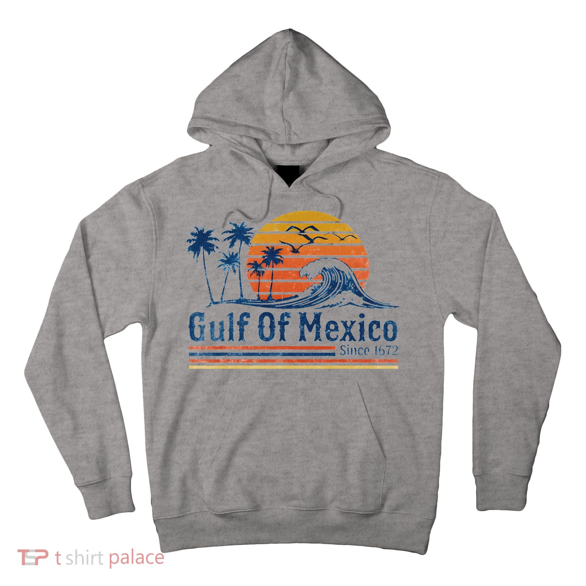 Gulf Of Mexico Since 1672 Retro Vintage Beach Tall Hoodie