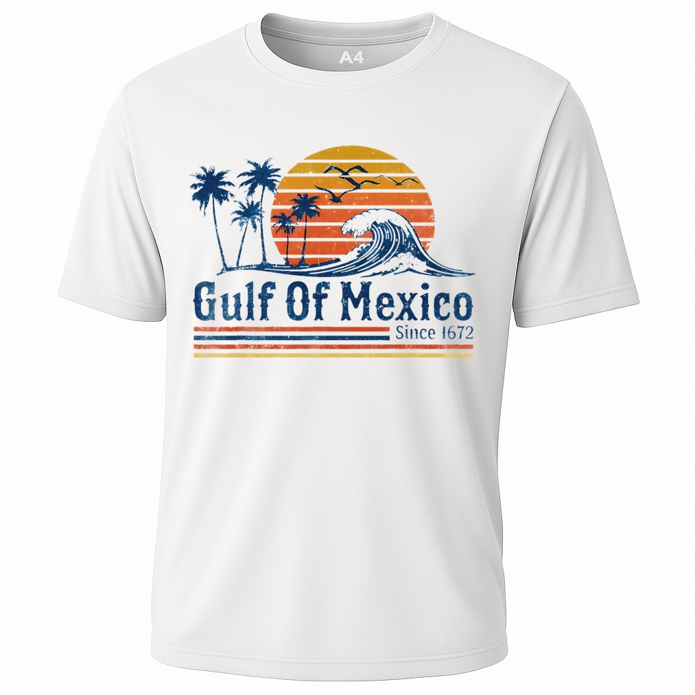 Gulf Of Mexico Since 1672 Retro Vintage Beach Cooling Performance Crew T-Shirt