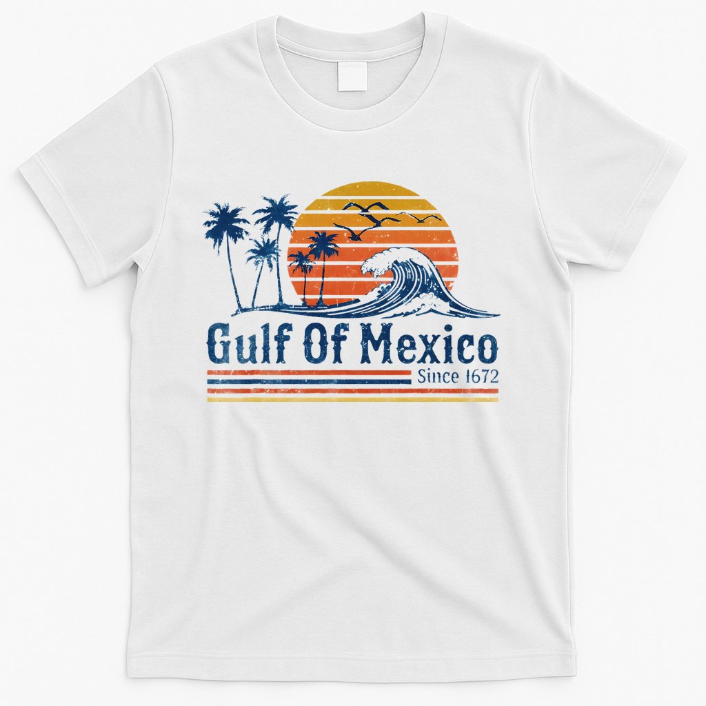 Gulf Of Mexico Since 1672 Retro Vintage Beach T-Shirt