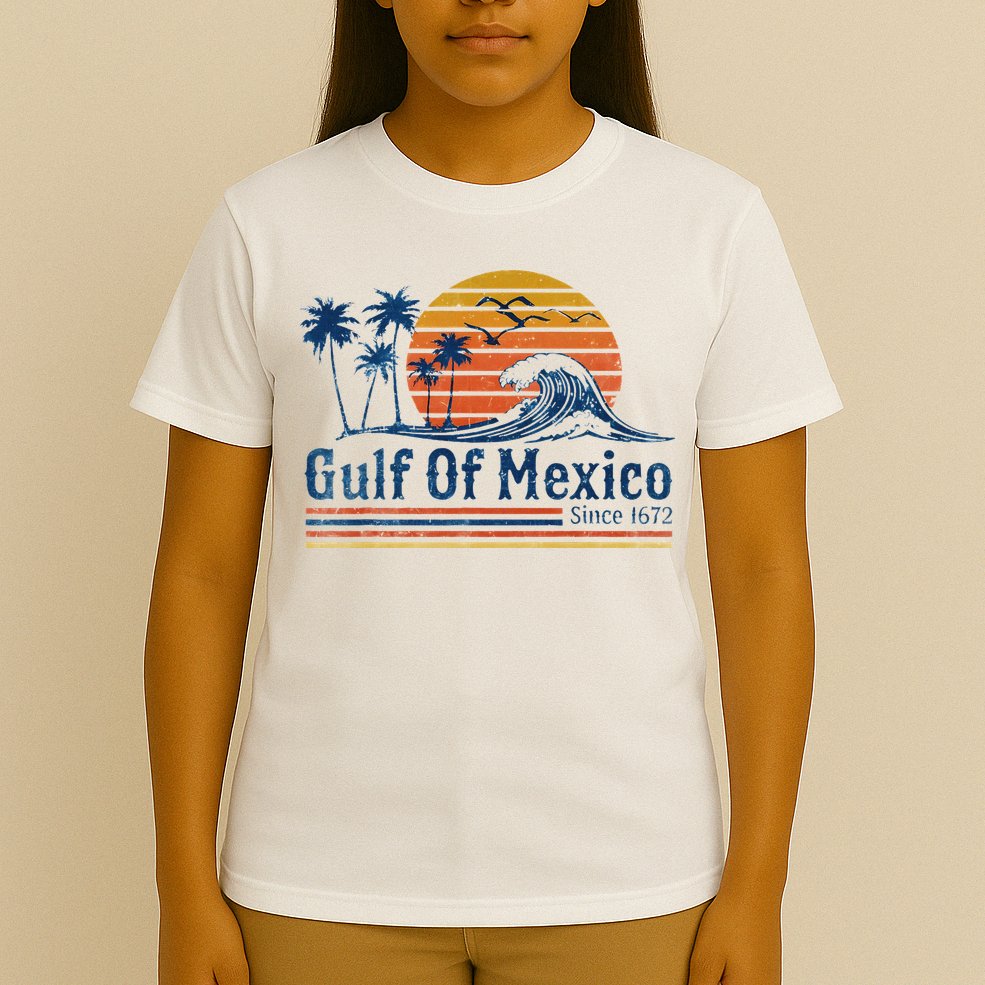 Gulf Of Mexico Since 1672 Retro Vintage Beach T-Shirt