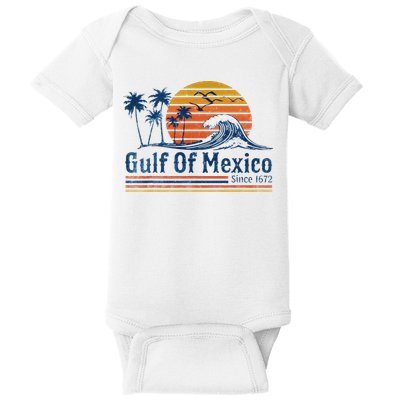 Gulf Of Mexico Since 1672 Retro Vintage Beach Baby Bodysuit