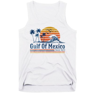 Gulf Of Mexico Since 1672 Retro Vintage Beach Tank Top