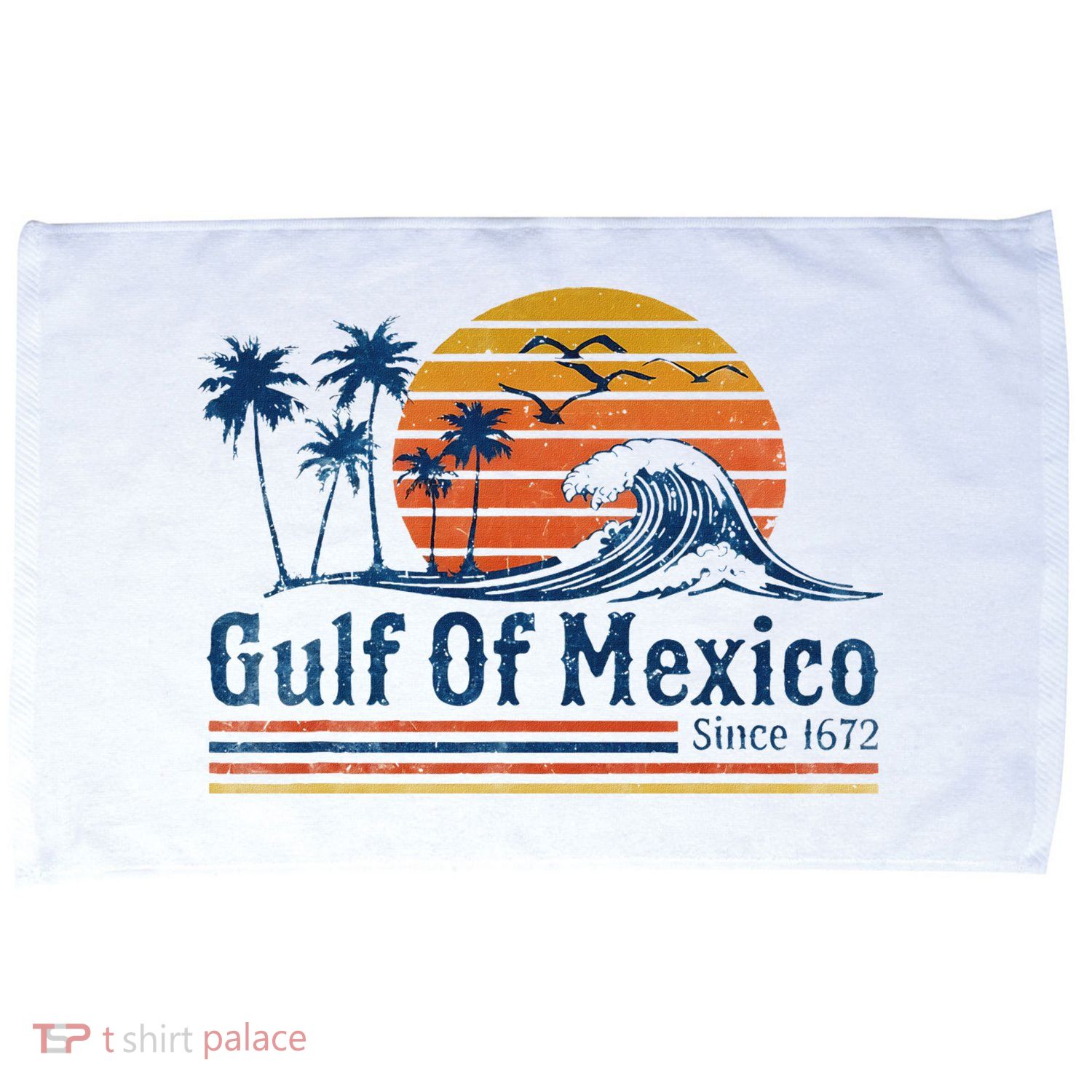 Gulf Of Mexico Since 1672 Retro Vintage Beach Microfiber Hand Towel
