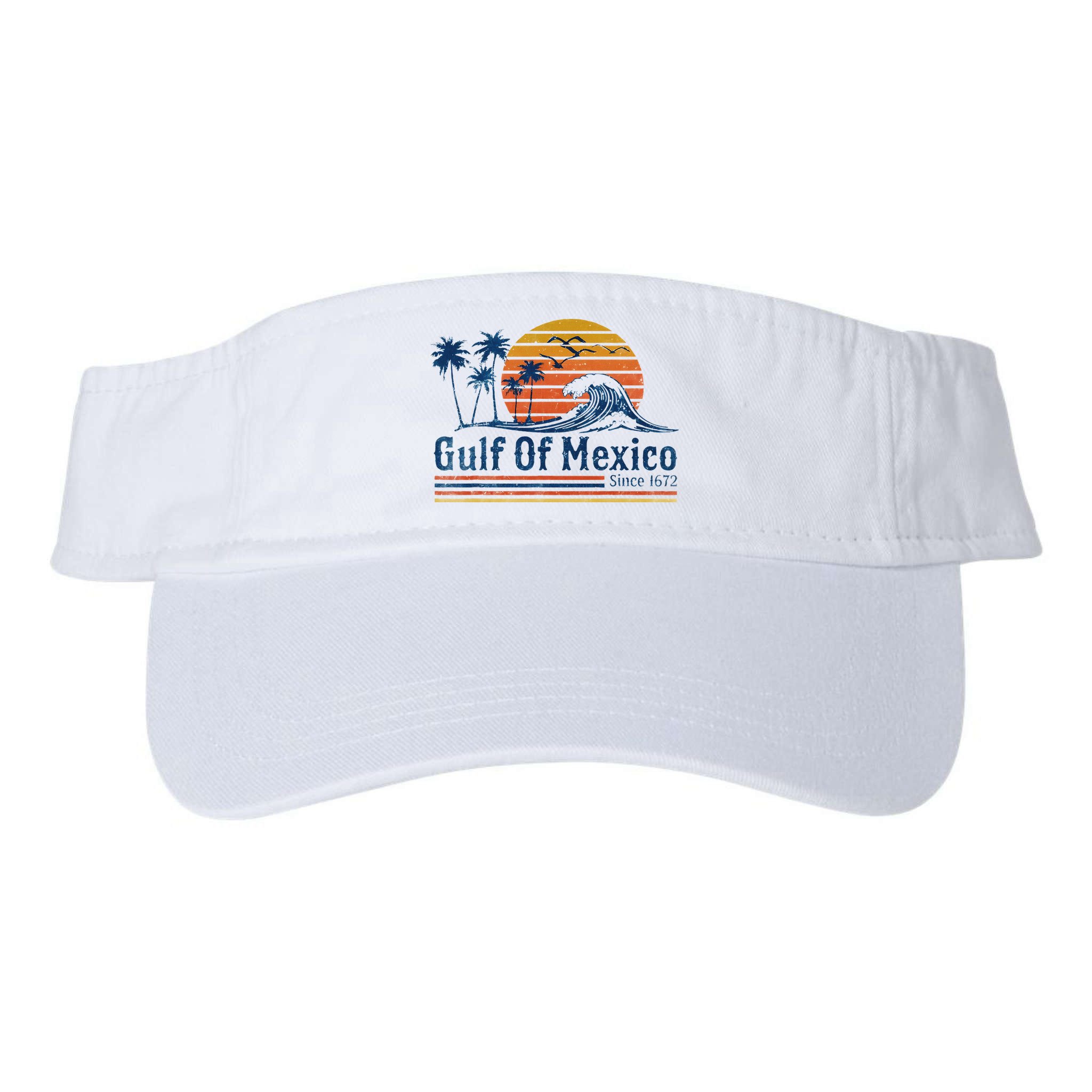 Gulf Of Mexico Since 1672 Retro Vintage Beach Visor