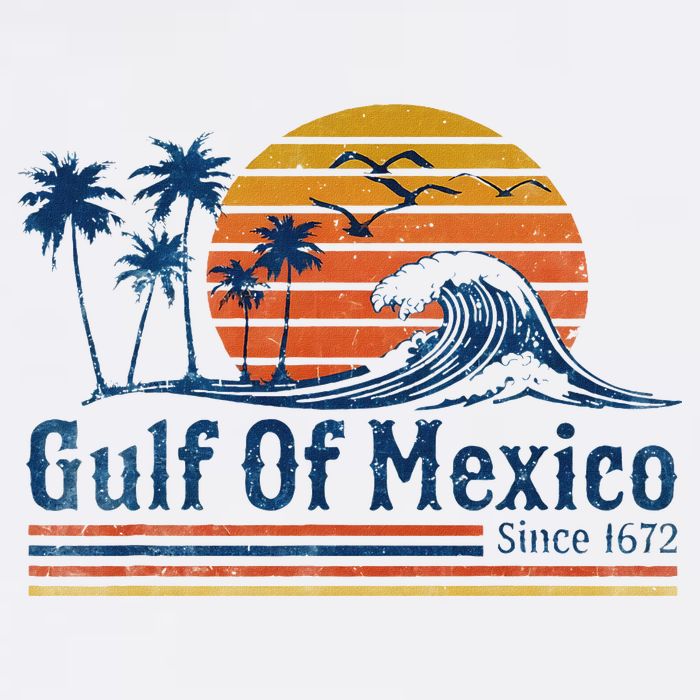 Gulf Of Mexico Since 1672 Retro Vintage Beach Visor