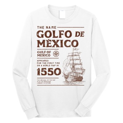 Gulf Of Mexico Name Origin 1550 Long Sleeve Shirt