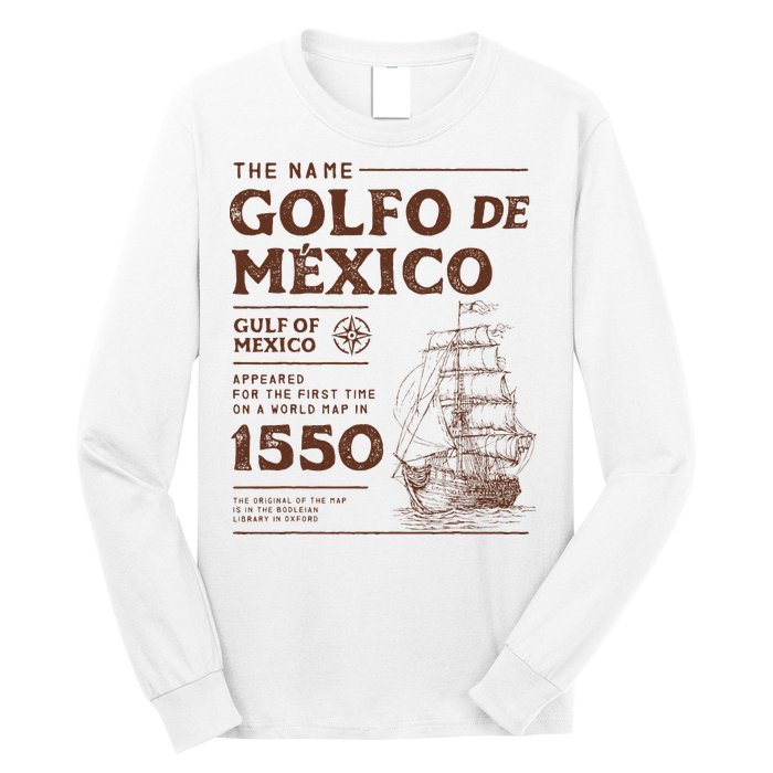 Gulf Of Mexico Name Origin 1550 Long Sleeve Shirt