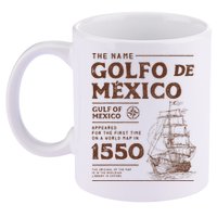 Gulf Of Mexico Name Origin 1550 11oz C Handle Ceramic Mug