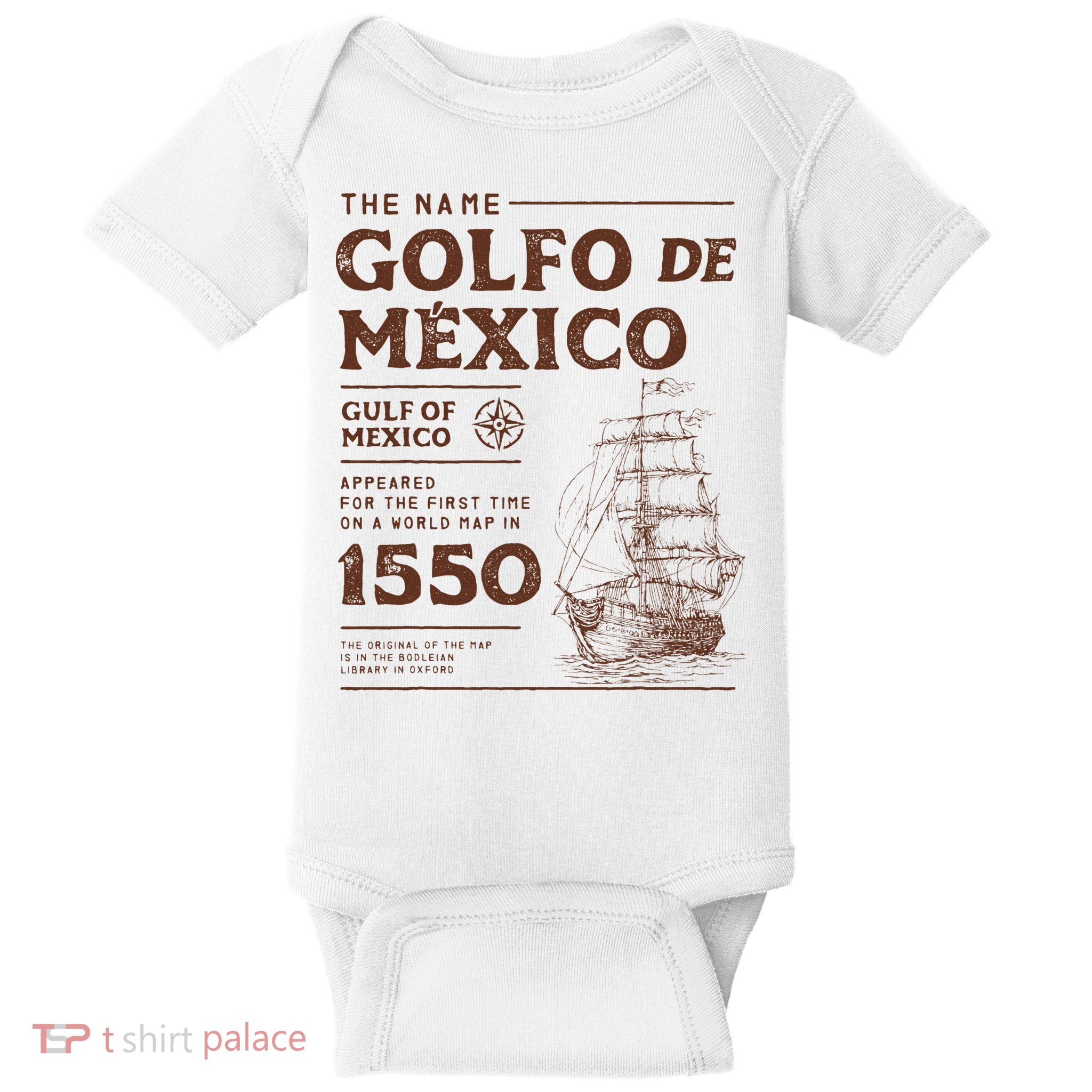 Gulf Of Mexico Name Origin 1550 Baby Bodysuit