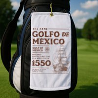 Gulf Of Mexico Name Origin 1550 Golf Towel