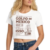 Gulf Of Mexico Name Origin 1550 Women's Crop Top Tee