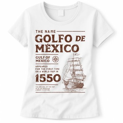 Gulf Of Mexico Name Origin 1550 Womens T-Shirt