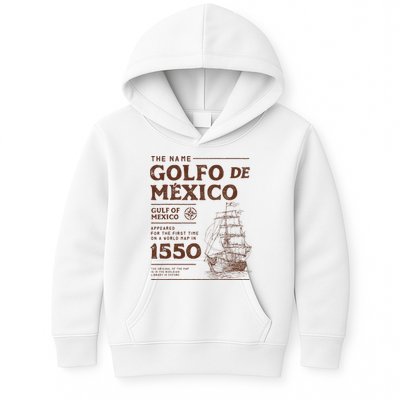 Gulf Of Mexico Name Origin 1550 Kids Hoodie
