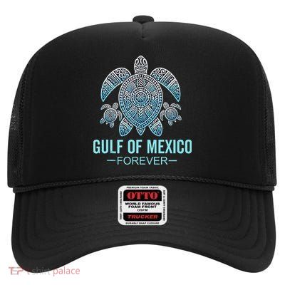 Gulf Of Mexico Forever Mexican Souvenir Mexican Gulf High Crown Mesh Back Trucker Hat
