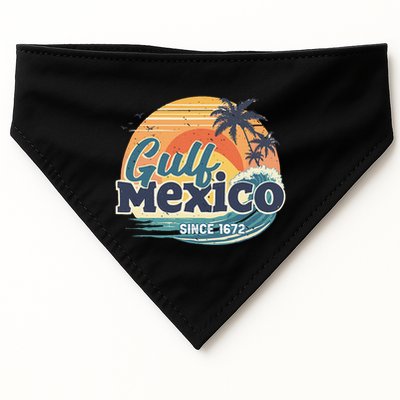 Gulf Of Mexico Since 1672 Retro Vintage Beach Sunset USA-Made Doggie Bandana