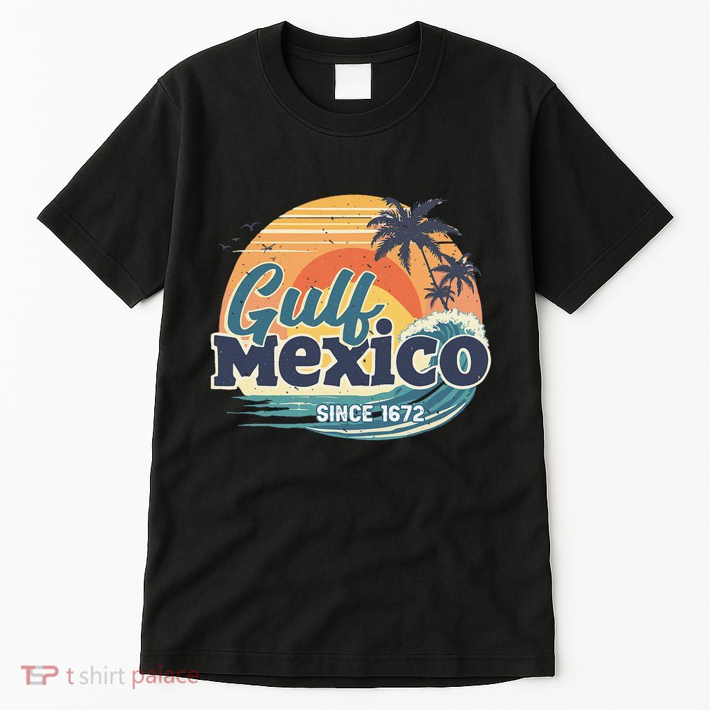 Gulf Of Mexico Since 1672 Retro Vintage Beach Sunset Tall T-Shirt