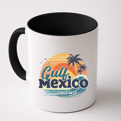 Gulf Of Mexico Since 1672 Retro Vintage Beach Sunset Mug