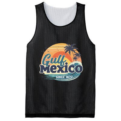 Gulf Of Mexico Since 1672 Retro Vintage Beach Sunset Mesh Reversible Basketball Jersey Tank