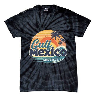 Gulf Of Mexico Since 1672 Retro Vintage Beach Sunset Tie-Dye T-Shirt