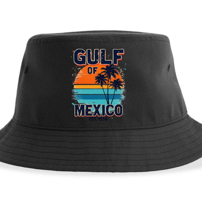 Gulf Of Mexico Since 1550 Retro Beach Sustainable Bucket Hat