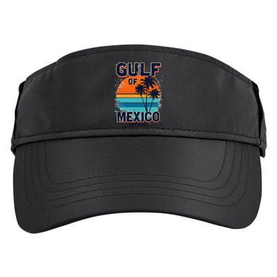 Gulf Of Mexico Since 1550 Retro Beach Adult Drive Performance Visor