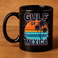 Gulf Of Mexico Since 1550 Retro Beach 11oz C Handle Ceramic Mug