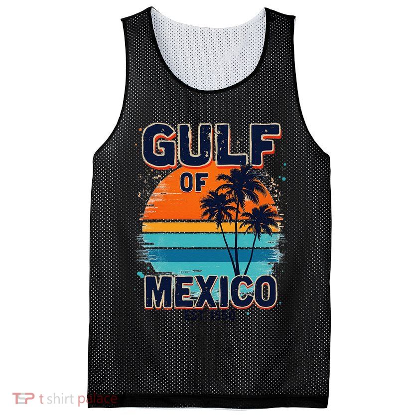 Gulf Of Mexico Since 1550 Retro Beach Mesh Reversible Basketball Jersey Tank