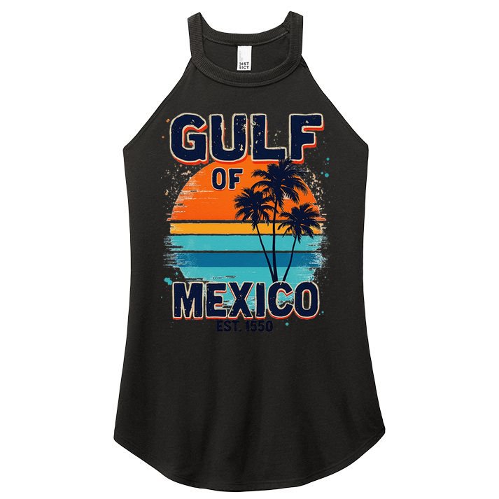 Gulf Of Mexico Since 1550 Retro Beach Women's Perfect Tri Rocker Tank