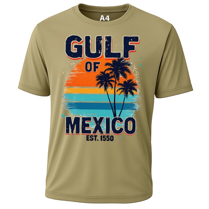 Gulf Of Mexico Since 1550 Retro Beach Cooling Performance Crew T-Shirt