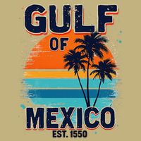 Gulf Of Mexico Since 1550 Retro Beach Cooling Performance Crew T-Shirt
