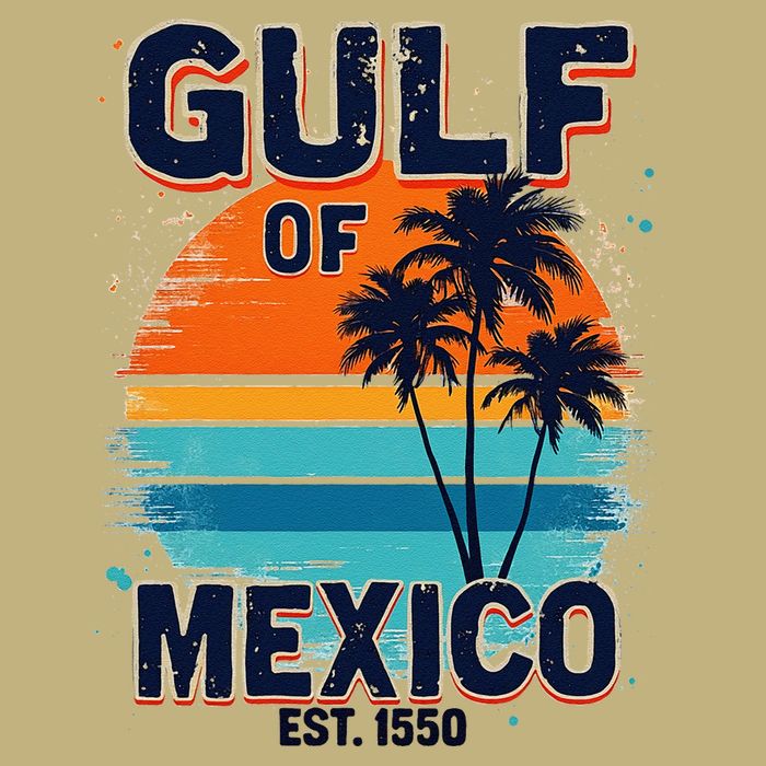 Gulf Of Mexico Since 1550 Retro Beach Cooling Performance Crew T-Shirt