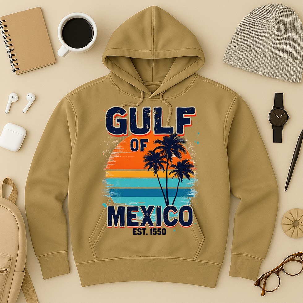 Gulf Of Mexico Since 1550 Retro Beach Hoodie