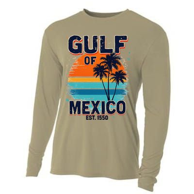 Gulf Of Mexico Since 1550 Retro Beach Cooling Performance Long Sleeve Crew