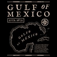Gulf Of Mexico 1672 Historic Map Drawstring Bag