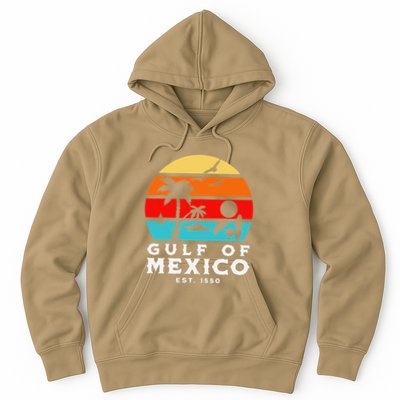 Gulf Of Mexico Est 1550 Retro Vintage Beach 2025 Vacation Hoodie
