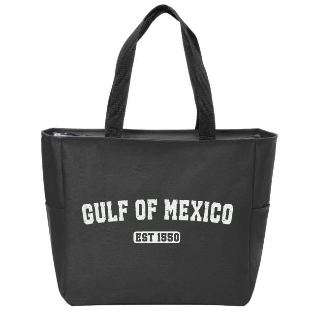 Gulf Of Mexico Est 1550 Zip Tote Bag
