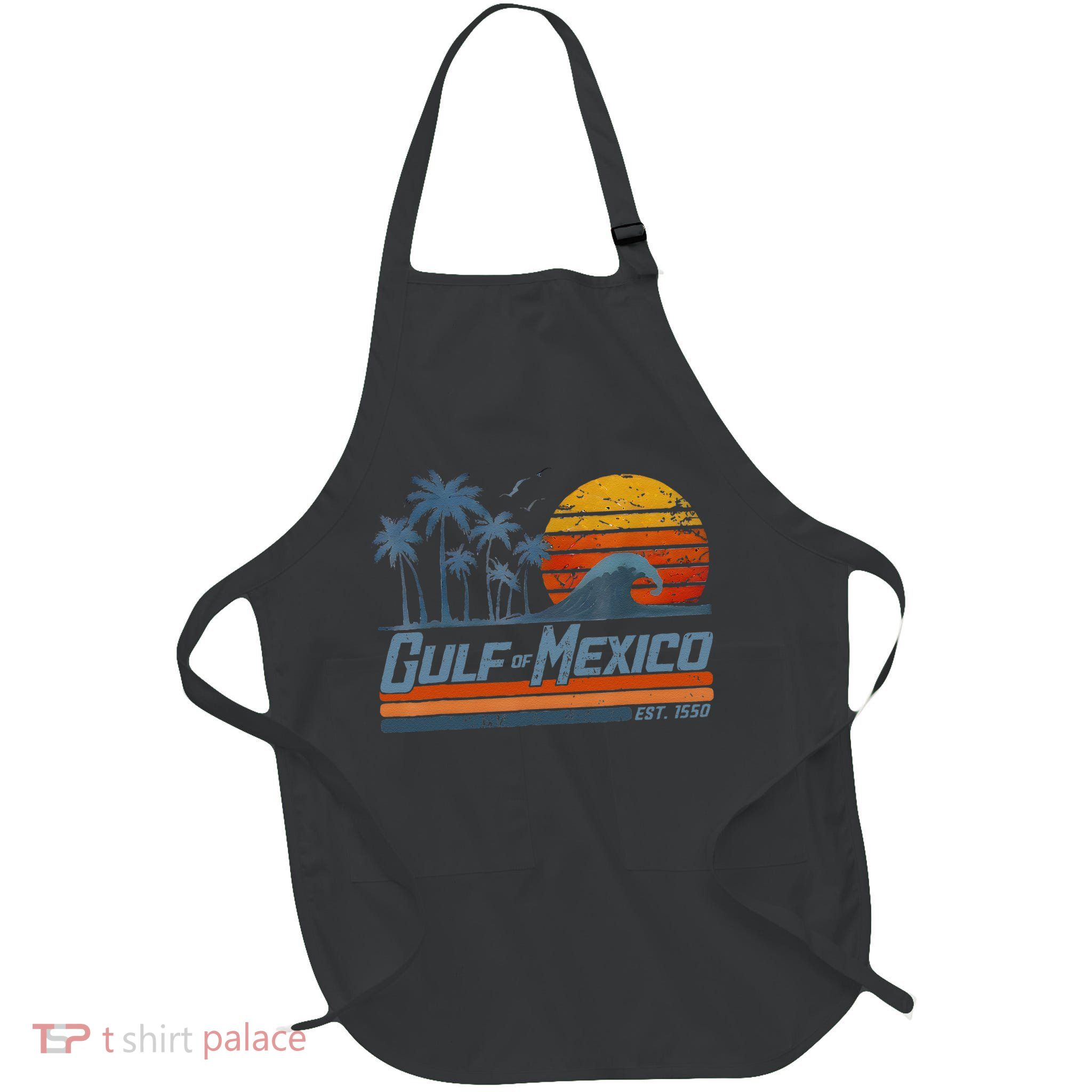 Gulf Of Mexico Est 1550 Retro Vintage Beach Apron