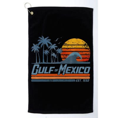 Gulf Of Mexico Est 1550 Retro Vintage Beach Golf Towel