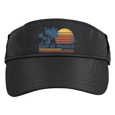 Gulf Of Mexico Forever Vintage Retro Adult Drive Performance Visor